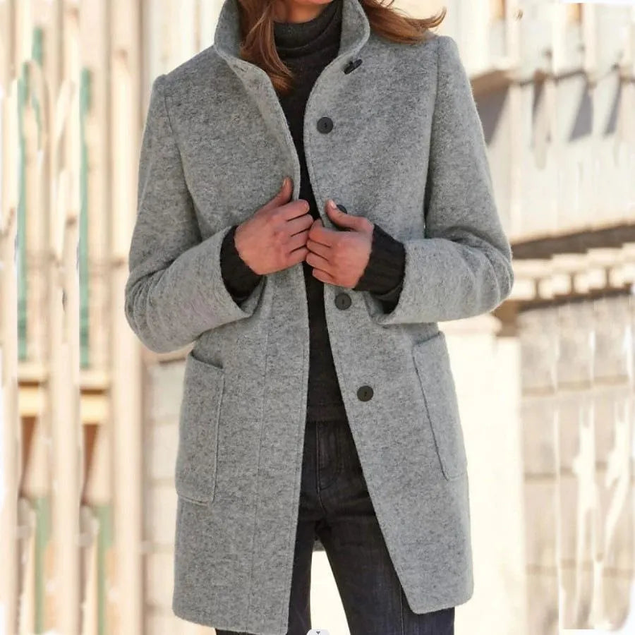 Lotte | Dames retro wollen coltrui jas