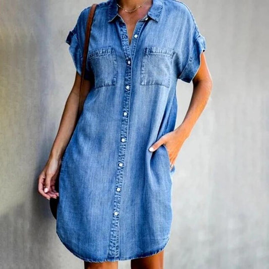Nina | Stijlvolle Denim Jurk