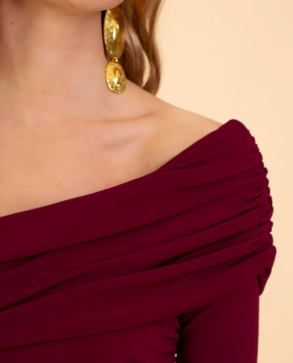 Stijlvolle Bordeauxrode Jumpsuit | Diona