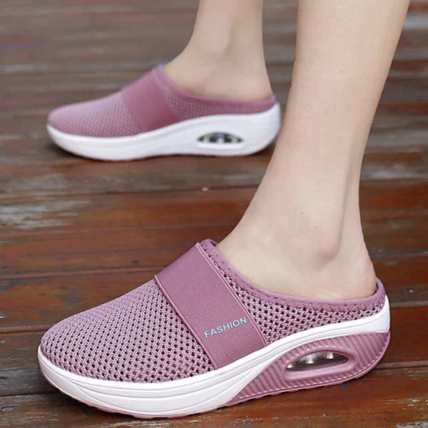 Sophie | Comfortabele ademende zwarte pantoffels
