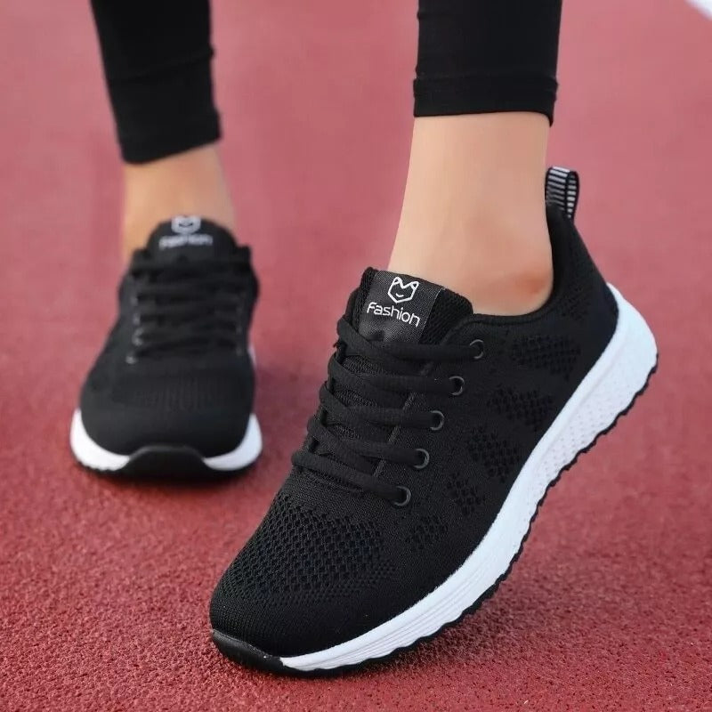 Ademende gebreide damessneakers afbeelding 9